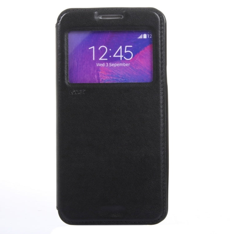 Crazy Horse Texture Horizontal Flip Leather Case with Holder & Card Slot & Caller ID Display for Galaxy Note 5 / N920