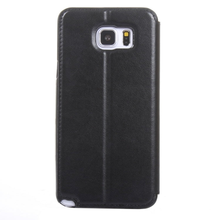 Crazy Horse Texture Horizontal Flip Leather Case with Holder & Card Slot & Caller ID Display for Galaxy Note 5 / N920