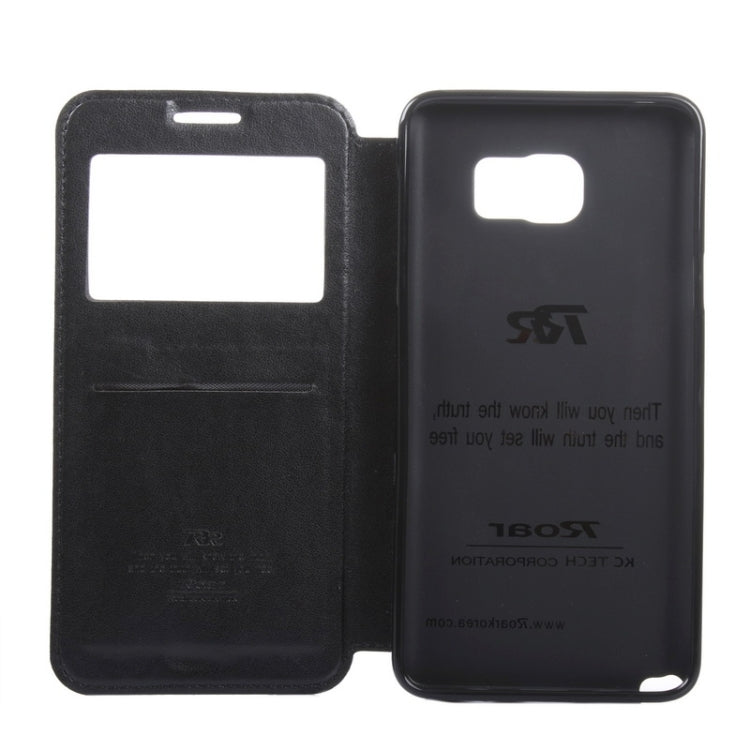 Crazy Horse Texture Horizontal Flip Leather Case with Holder & Card Slot & Caller ID Display for Galaxy Note 5 / N920
