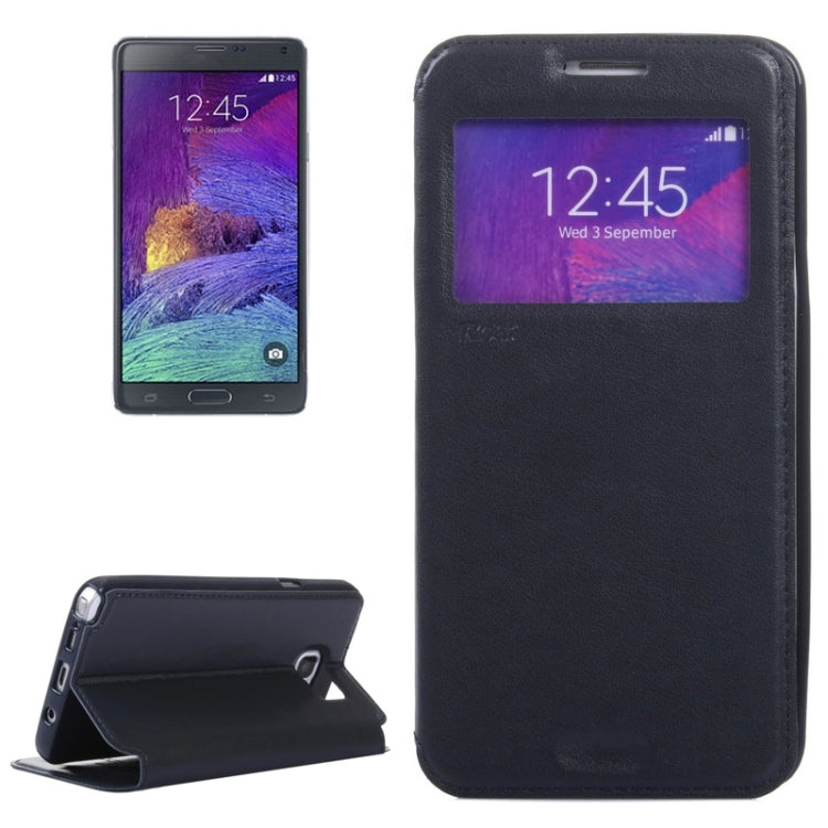 Crazy Horse Texture Horizontal Flip Leather Case with Holder & Card Slot & Caller ID Display for Galaxy Note 5 / N920