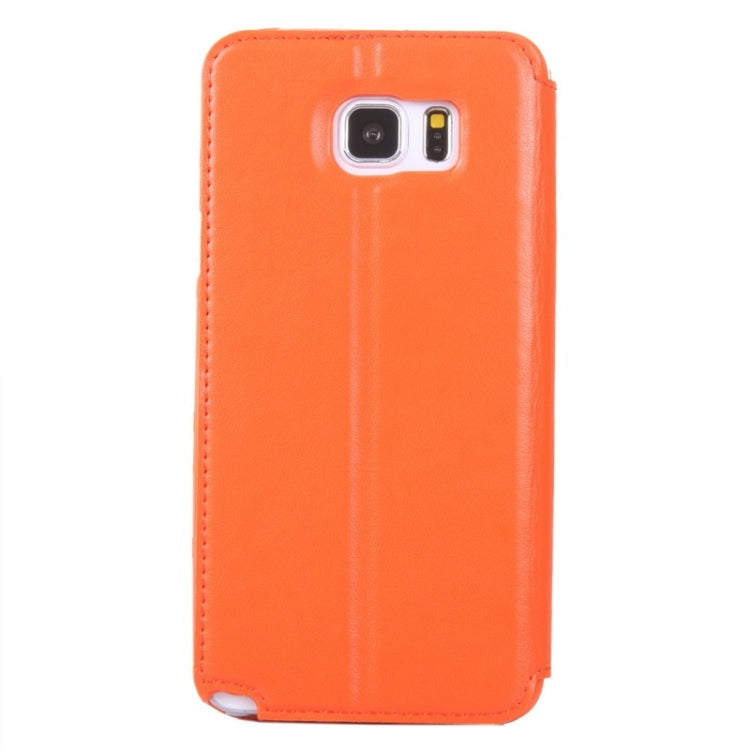 Crazy Horse Texture Horizontal Flip Leather Case with Holder & Card Slot & Caller ID Display for Galaxy Note 5 / N920