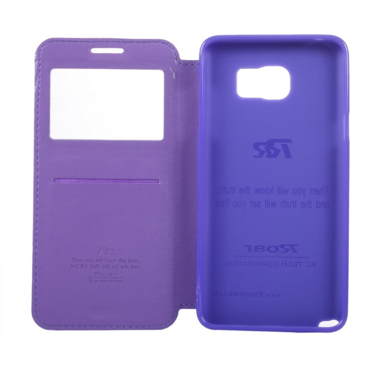Crazy Horse Texture Horizontal Flip Leather Case with Holder & Card Slot & Caller ID Display for Galaxy Note 5 / N920
