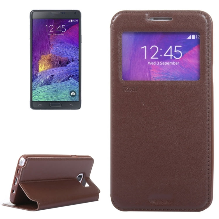 Crazy Horse Texture Horizontal Flip Leather Case with Holder & Card Slot & Caller ID Display for Galaxy Note 5 / N920