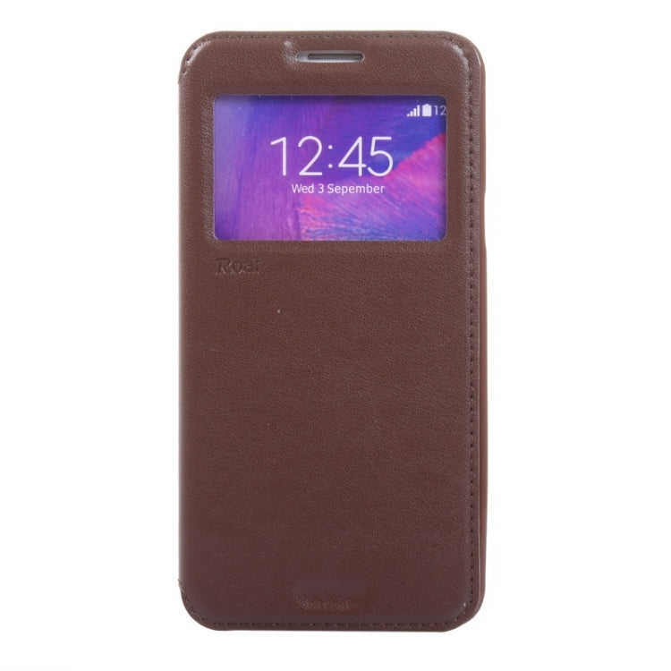 Crazy Horse Texture Horizontal Flip Leather Case with Holder & Card Slot & Caller ID Display for Galaxy Note 5 / N920