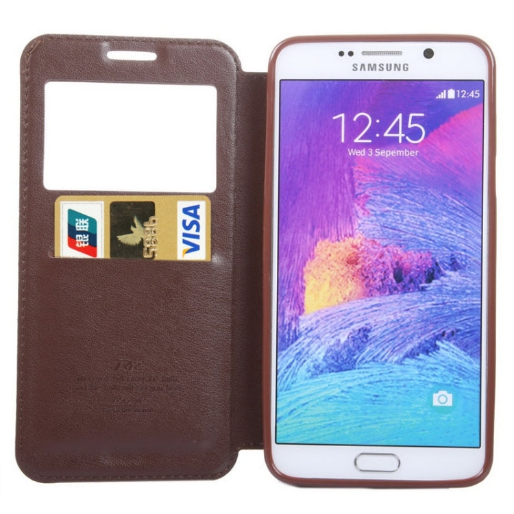 Crazy Horse Texture Horizontal Flip Leather Case with Holder & Card Slot & Caller ID Display for Galaxy Note 5 / N920
