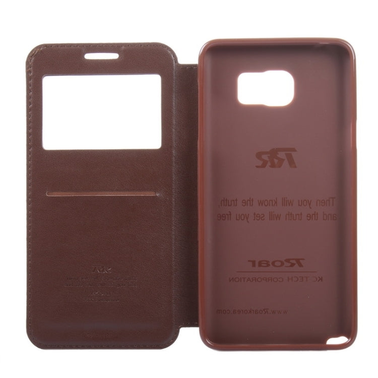 Crazy Horse Texture Horizontal Flip Leather Case with Holder & Card Slot & Caller ID Display for Galaxy Note 5 / N920
