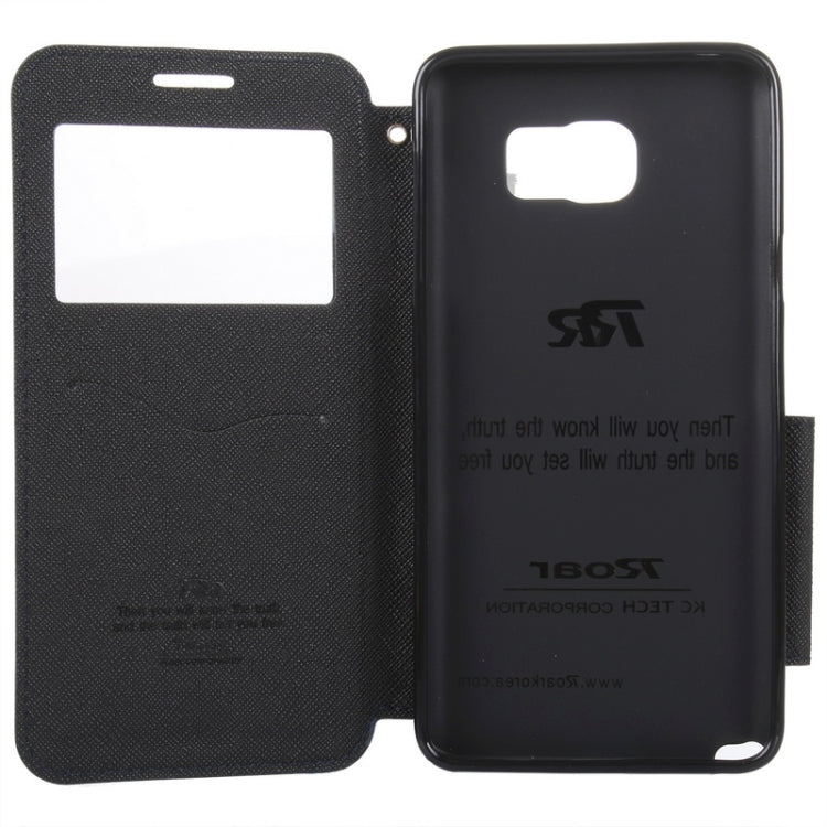 Cross Texture Horizontal Flip Leather Case with Holder & Card Slot for Galaxy Note 5 / N920