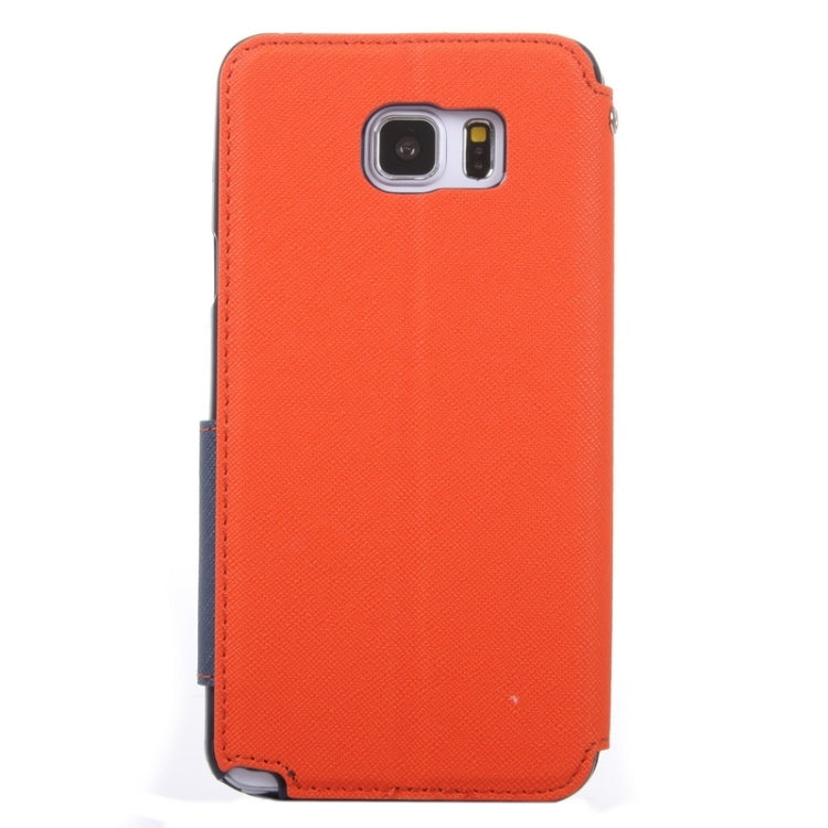 Cross Texture Horizontal Flip Leather Case with Holder & Card Slot for Galaxy Note 5 / N920