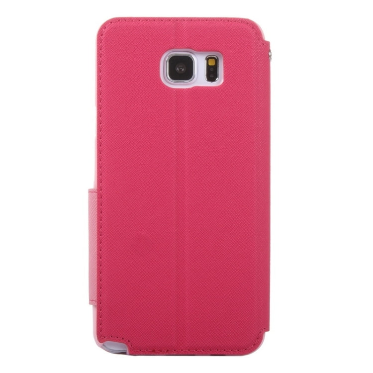 Cross Texture Horizontal Flip Leather Case with Holder & Card Slot for Galaxy Note 5 / N920