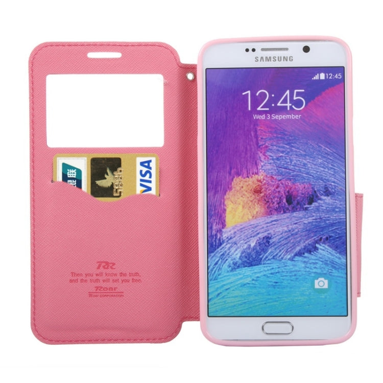 Cross Texture Horizontal Flip Leather Case with Holder & Card Slot for Galaxy Note 5 / N920