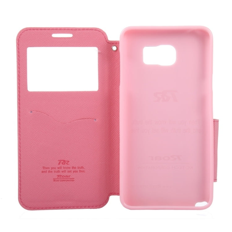 Cross Texture Horizontal Flip Leather Case with Holder & Card Slot for Galaxy Note 5 / N920