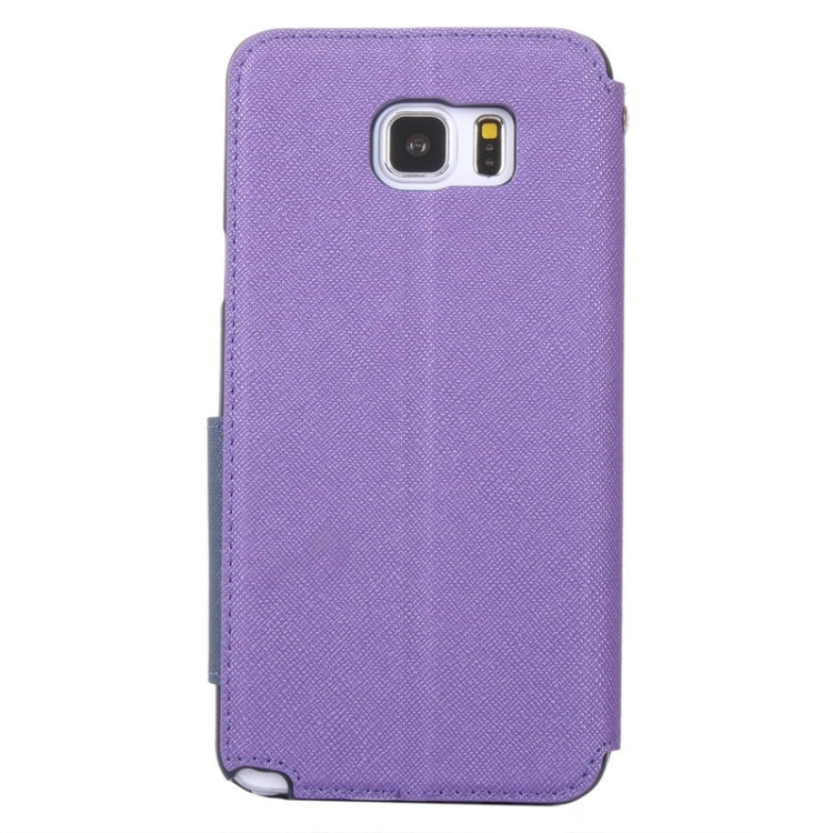 Cross Texture Horizontal Flip Leather Case with Holder & Card Slot for Galaxy Note 5 / N920