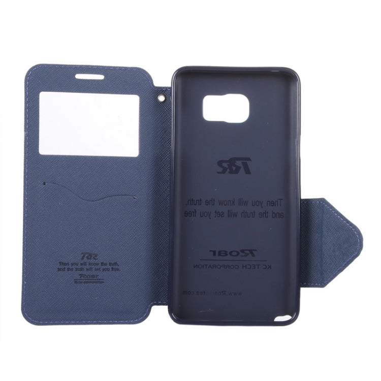 Cross Texture Horizontal Flip Leather Case with Holder & Card Slot for Galaxy Note 5 / N920