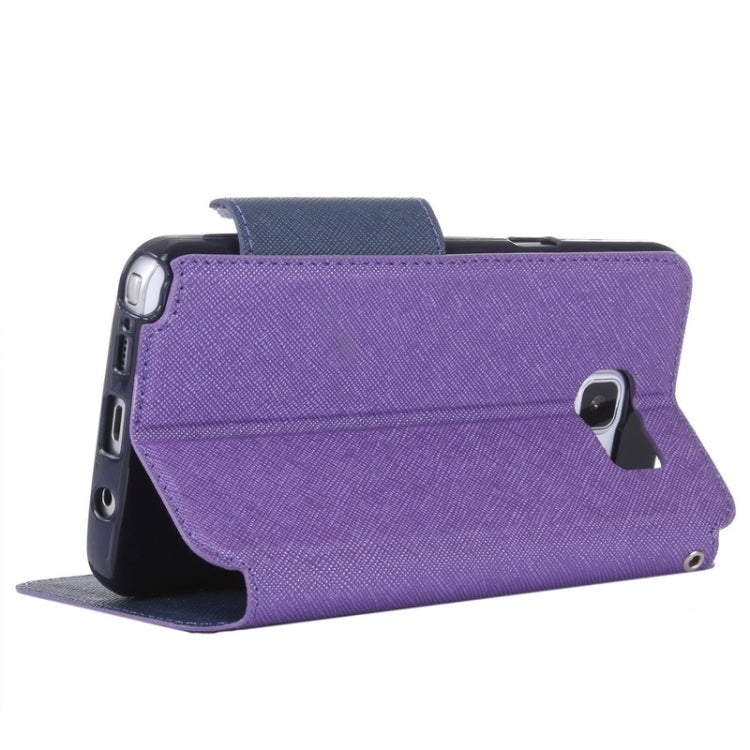Cross Texture Horizontal Flip Leather Case with Holder & Card Slot for Galaxy Note 5 / N920