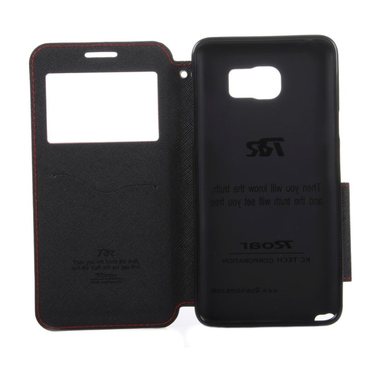 Cross Texture Horizontal Flip Leather Case with Holder & Card Slot for Galaxy Note 5 / N920