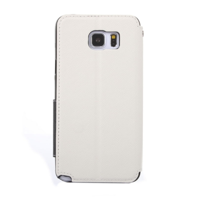 Cross Texture Horizontal Flip Leather Case with Holder & Card Slot for Galaxy Note 5 / N920