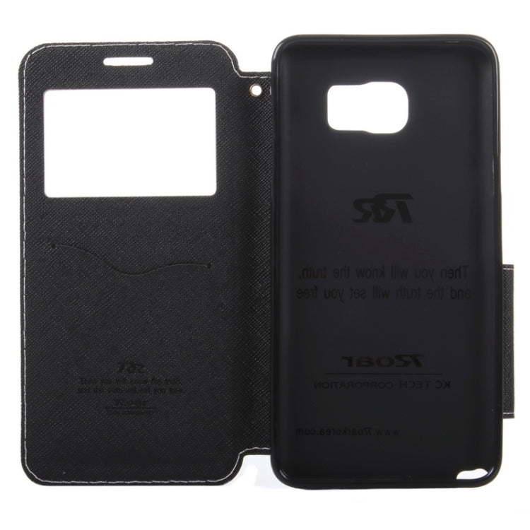 Cross Texture Horizontal Flip Leather Case with Holder & Card Slot for Galaxy Note 5 / N920