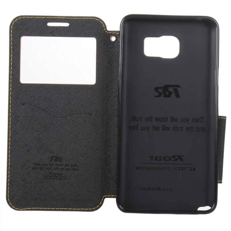 Cross Texture Horizontal Flip Leather Case with Holder & Card Slot for Galaxy Note 5 / N920