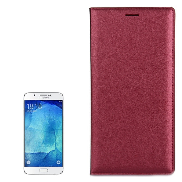 Litchi Texture Horizontal Flip Leather Case with Card Slot for Galaxy A8 / A800