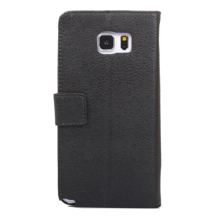 Litchi Texture Horizontal Flip Leather Case with Holder & Card Slots & Wallet for Galaxy Note 5 / N920