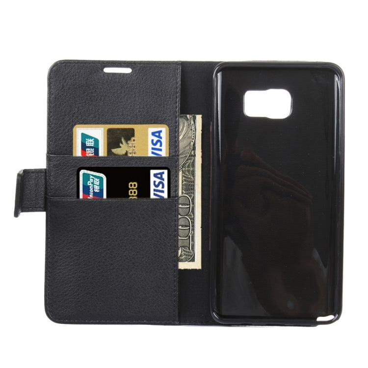 Litchi Texture Horizontal Flip Leather Case with Holder & Card Slots & Wallet for Galaxy Note 5 / N920