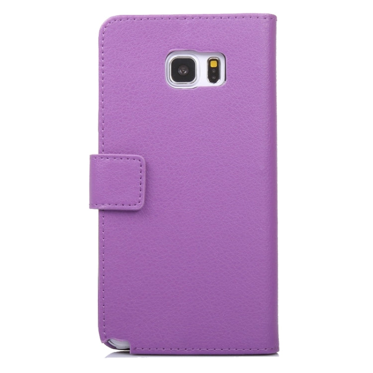Litchi Texture Horizontal Flip Leather Case with Holder & Card Slots & Wallet for Galaxy Note 5 / N920