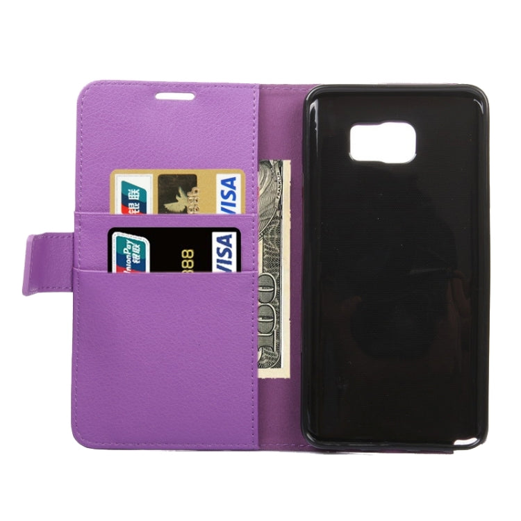 Litchi Texture Horizontal Flip Leather Case with Holder & Card Slots & Wallet for Galaxy Note 5 / N920