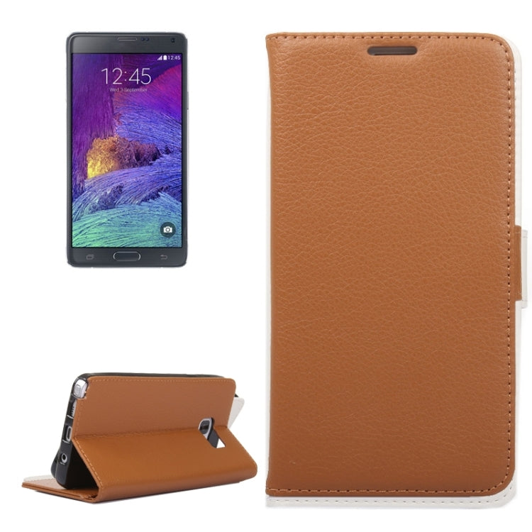 Litchi Texture Horizontal Flip Leather Case with Holder & Card Slots & Wallet for Galaxy Note 5 / N920