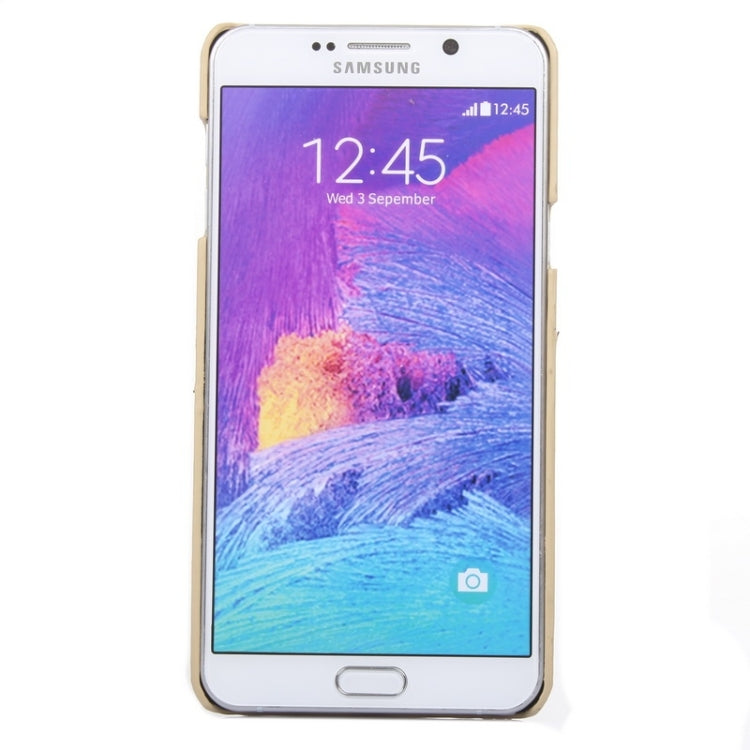 Roar Crazy Horse Texture PU Leather Paste Skin Hard Shell Plastic Case with Card Slot for Galaxy Note 5 / N920