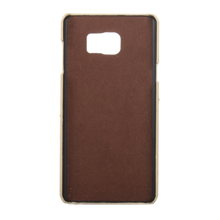 Roar Crazy Horse Texture PU Leather Paste Skin Hard Shell Plastic Case with Card Slot for Galaxy Note 5 / N920