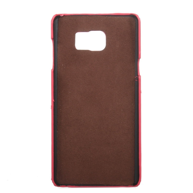 Roar Crazy Horse Texture PU Leather Paste Skin Hard Shell Plastic Case with Card Slot for Galaxy Note 5 / N920