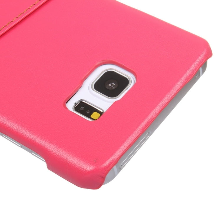 Roar Crazy Horse Texture PU Leather Paste Skin Hard Shell Plastic Case with Card Slot for Galaxy Note 5 / N920