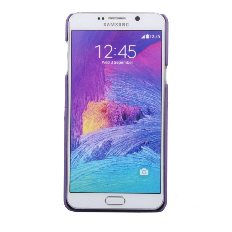 Roar Crazy Horse Texture PU Leather Paste Skin Hard Shell Plastic Case with Card Slot for Galaxy Note 5 / N920