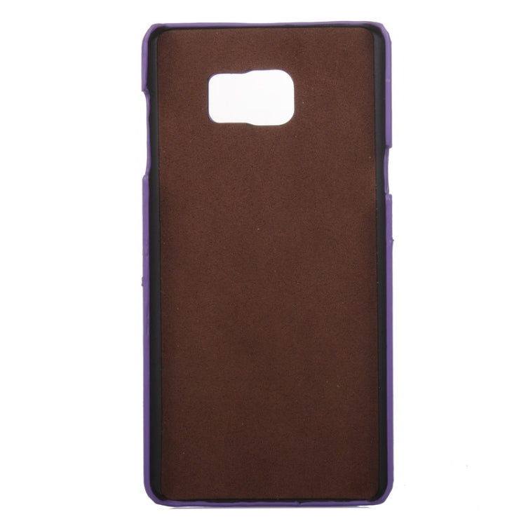 Roar Crazy Horse Texture PU Leather Paste Skin Hard Shell Plastic Case with Card Slot for Galaxy Note 5 / N920
