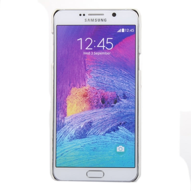 Roar Crazy Horse Texture PU Leather Paste Skin Hard Shell Plastic Case with Card Slot for Galaxy Note 5 / N920