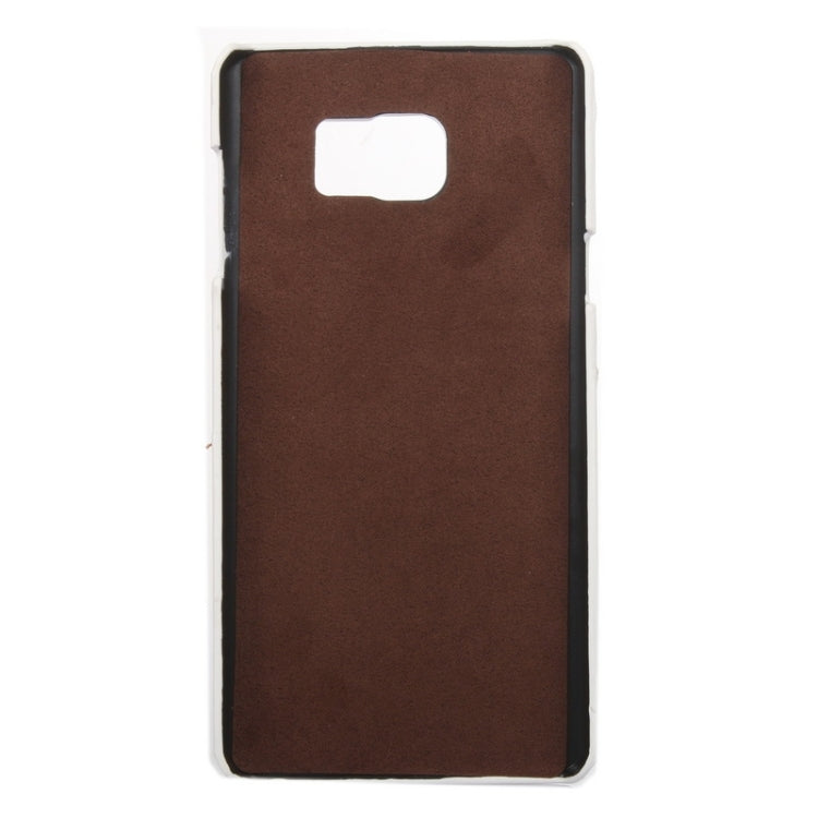 Roar Crazy Horse Texture PU Leather Paste Skin Hard Shell Plastic Case with Card Slot for Galaxy Note 5 / N920