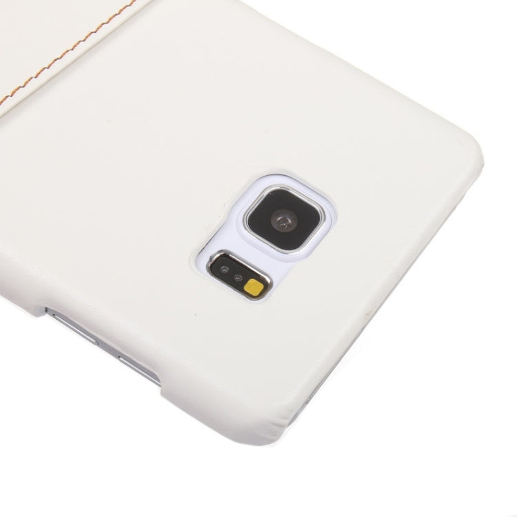 Roar Crazy Horse Texture PU Leather Paste Skin Hard Shell Plastic Case with Card Slot for Galaxy Note 5 / N920