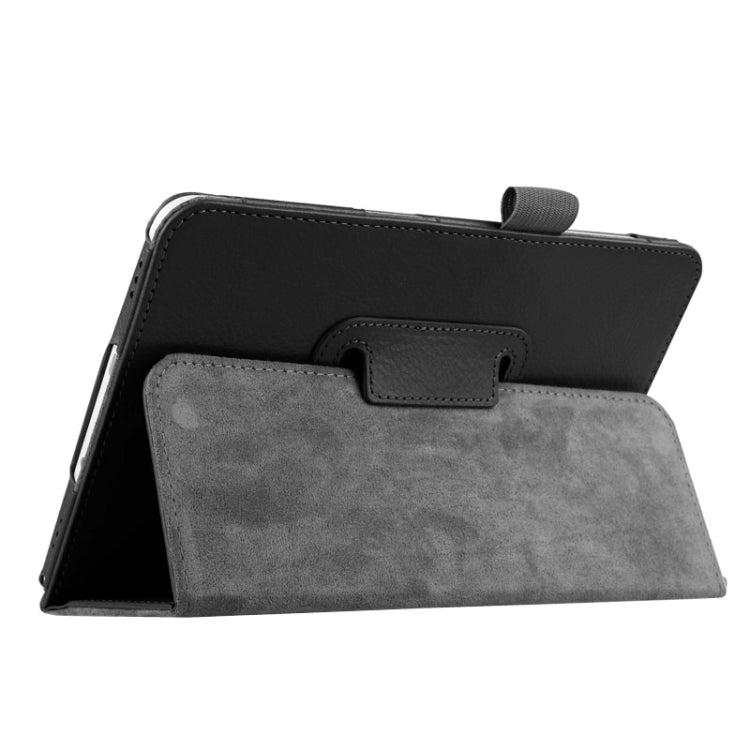Litchi Texture Horizontal Flip Solid Color Smart Leather Case with Two-folding Holder & Sleep / Wake-up Function for Galaxy Tab S2 8.0 / T715