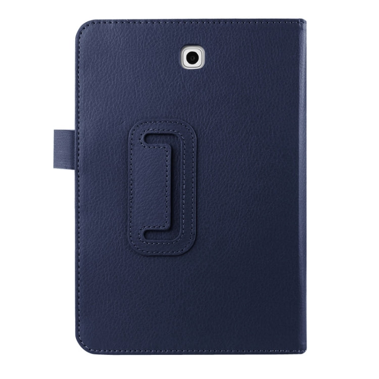 Litchi Texture Horizontal Flip Solid Color Smart Leather Case with Two-folding Holder & Sleep / Wake-up Function for Galaxy Tab S2 8.0 / T715