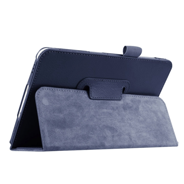 Litchi Texture Horizontal Flip Solid Color Smart Leather Case with Two-folding Holder & Sleep / Wake-up Function for Galaxy Tab S2 8.0 / T715