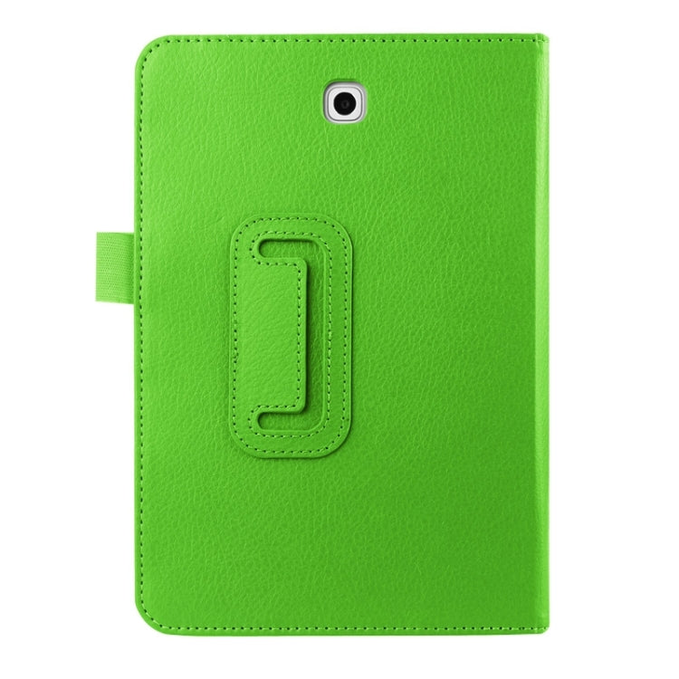 Litchi Texture Horizontal Flip Solid Color Smart Leather Case with Two-folding Holder & Sleep / Wake-up Function for Galaxy Tab S2 8.0 / T715
