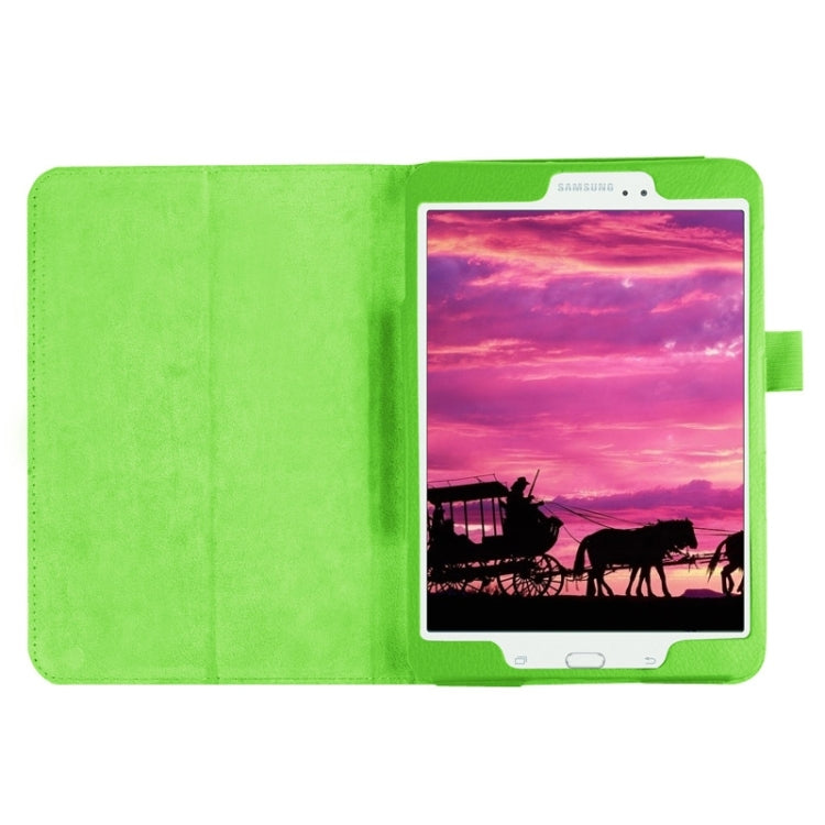 Litchi Texture Horizontal Flip Solid Color Smart Leather Case with Two-folding Holder & Sleep / Wake-up Function for Galaxy Tab S2 8.0 / T715