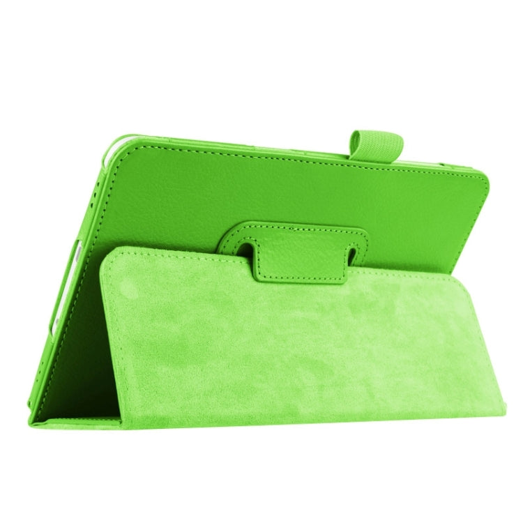 Litchi Texture Horizontal Flip Solid Color Smart Leather Case with Two-folding Holder & Sleep / Wake-up Function for Galaxy Tab S2 8.0 / T715