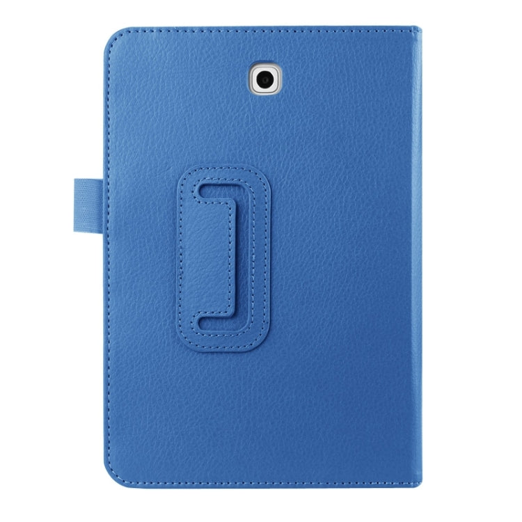 Litchi Texture Horizontal Flip Solid Color Smart Leather Case with Two-folding Holder & Sleep / Wake-up Function for Galaxy Tab S2 8.0 / T715