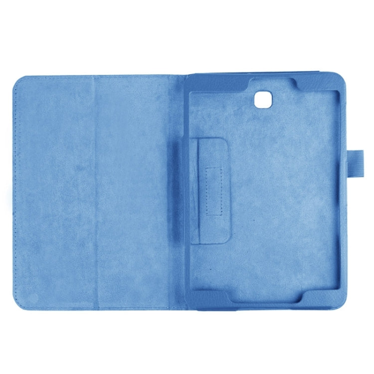 Litchi Texture Horizontal Flip Solid Color Smart Leather Case with Two-folding Holder & Sleep / Wake-up Function for Galaxy Tab S2 8.0 / T715
