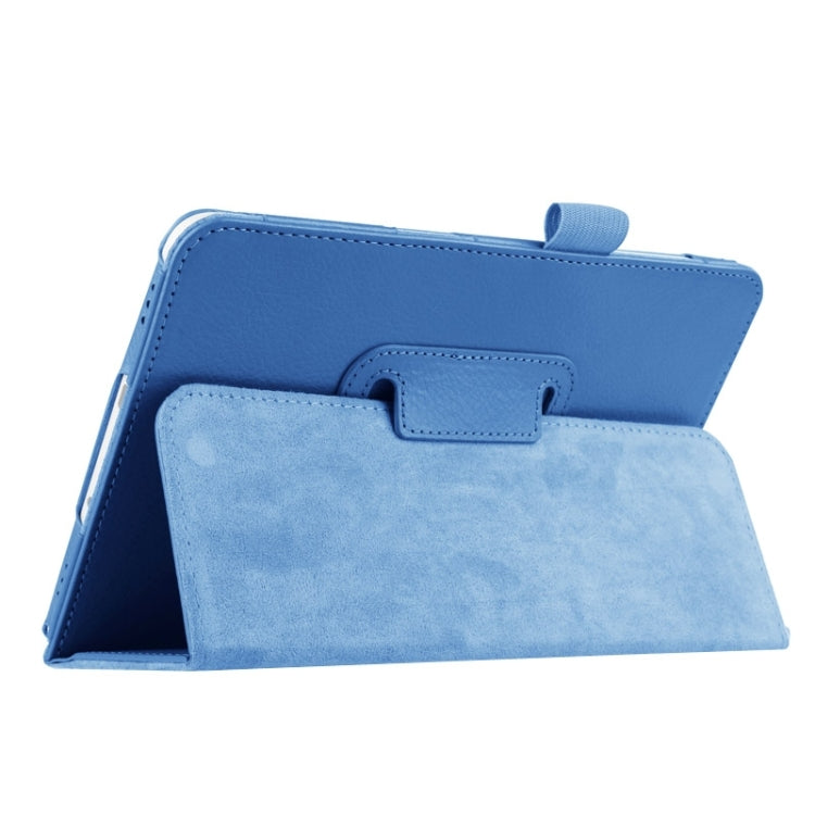 Litchi Texture Horizontal Flip Solid Color Smart Leather Case with Two-folding Holder & Sleep / Wake-up Function for Galaxy Tab S2 8.0 / T715