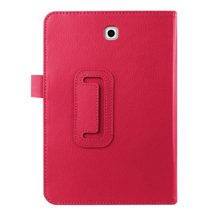 Litchi Texture Horizontal Flip Solid Color Smart Leather Case with Two-folding Holder & Sleep / Wake-up Function for Galaxy Tab S2 8.0 / T715