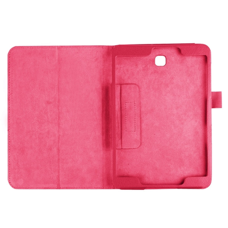 Litchi Texture Horizontal Flip Solid Color Smart Leather Case with Two-folding Holder & Sleep / Wake-up Function for Galaxy Tab S2 8.0 / T715