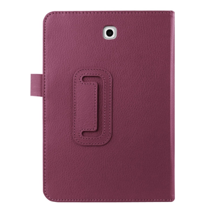 Litchi Texture Horizontal Flip Solid Color Smart Leather Case with Two-folding Holder & Sleep / Wake-up Function for Galaxy Tab S2 8.0 / T715