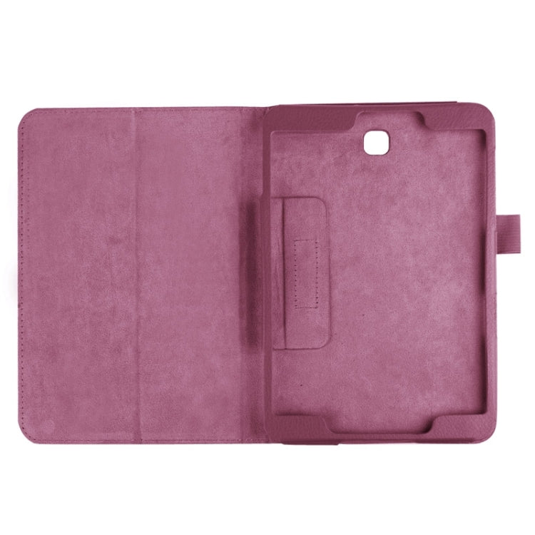 Litchi Texture Horizontal Flip Solid Color Smart Leather Case with Two-folding Holder & Sleep / Wake-up Function for Galaxy Tab S2 8.0 / T715